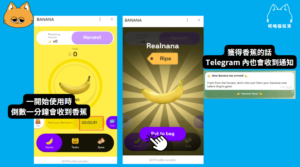 無本拚爆擊!Telegram 上爆紅的 banana 遊戲攻略教學與獲利解析 - 第4張圖