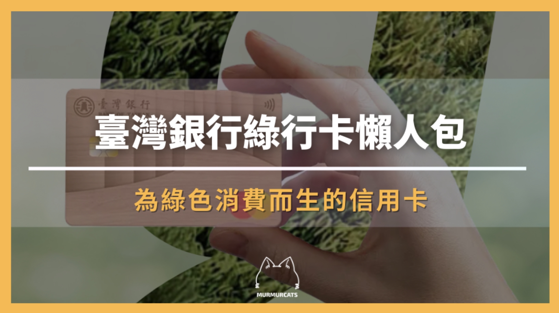 臺灣銀行綠行卡懶人包|為綠色消費而生的信用卡