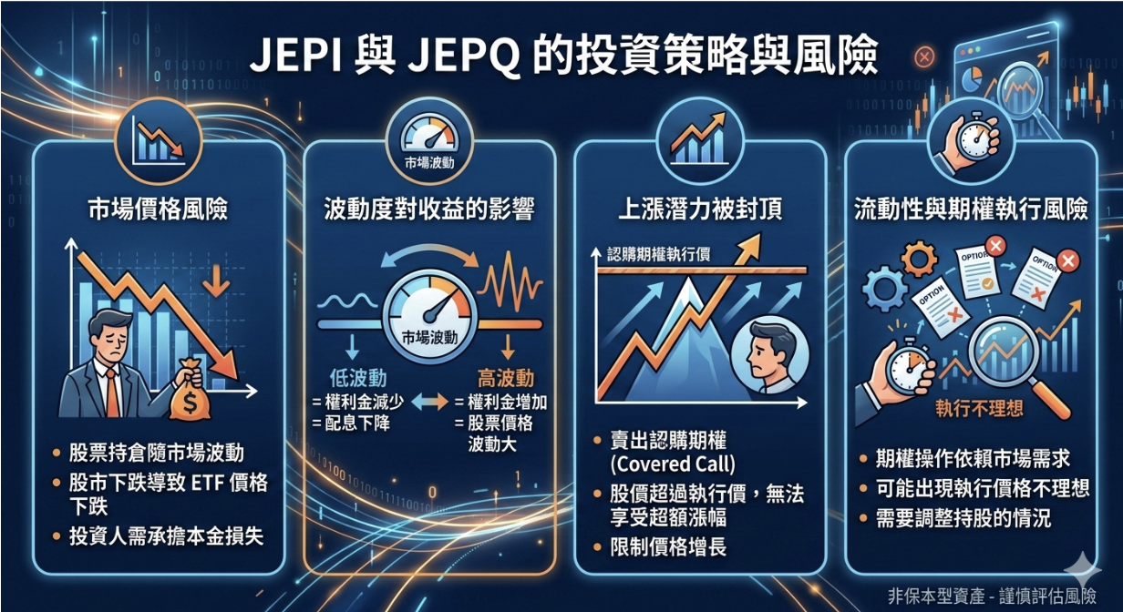 2026 JEPI vs JEPQ 完整比較：核心差異、標的配置、風險與適合投資人分析