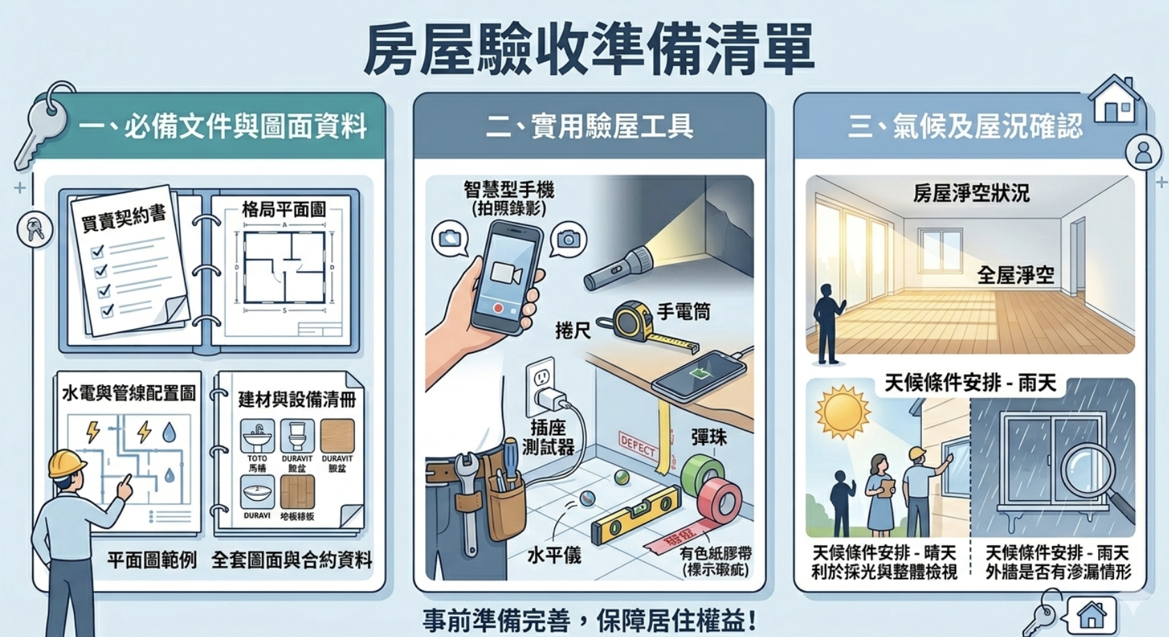 交屋驗屋前要準備什麼？驗屋完整流程與缺失處理指南