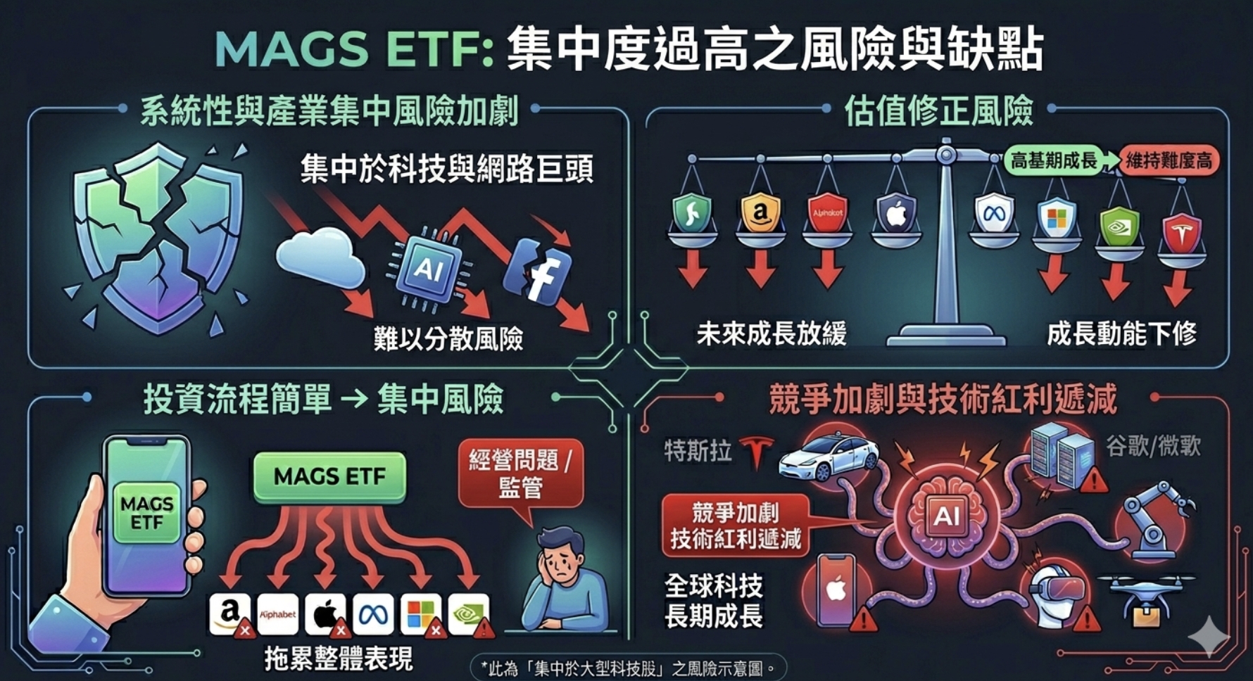 MAGS ETF 完整介紹：七巨頭權重、配息、費用率、風險與適合投資人