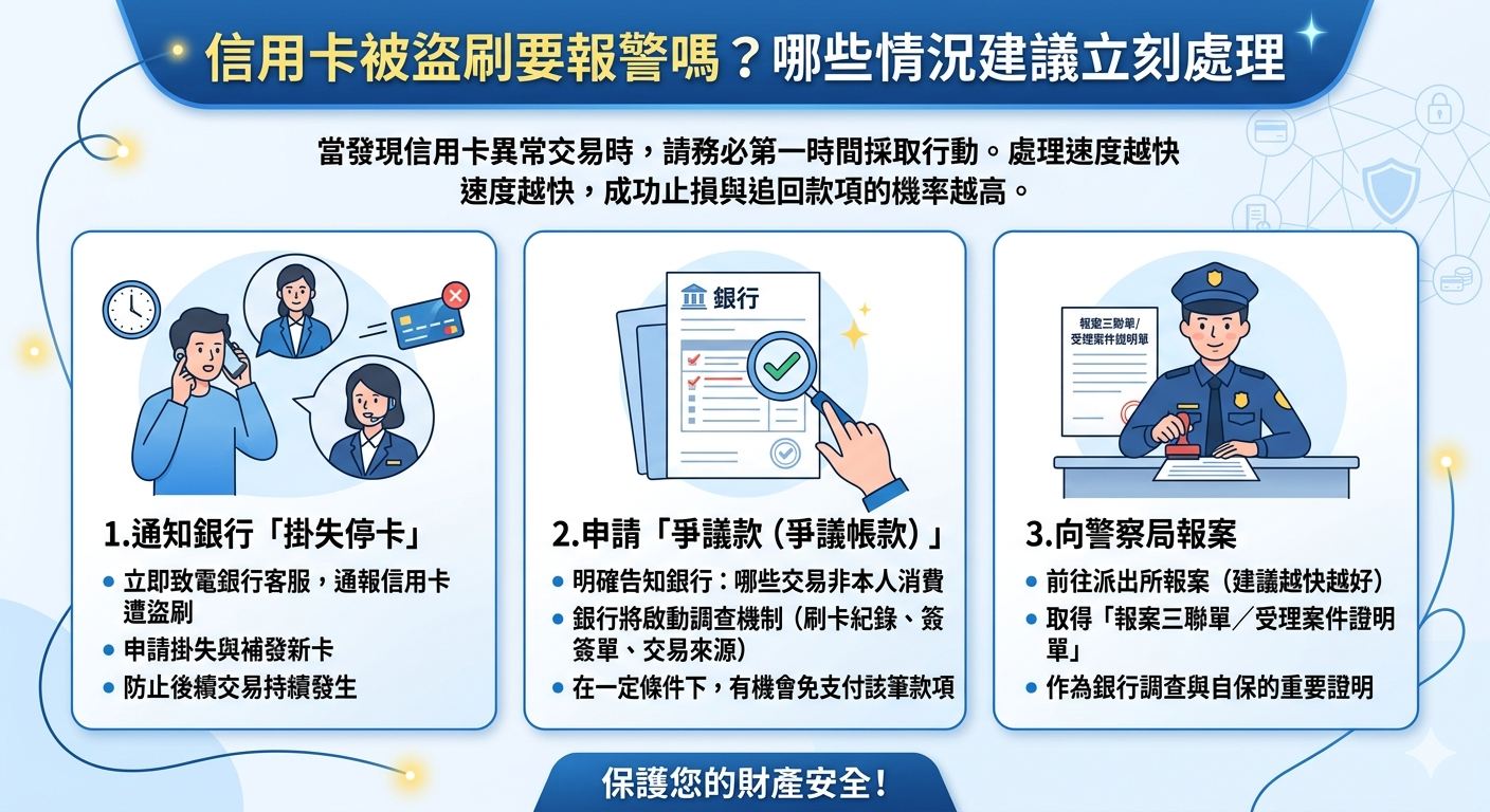 2026信用卡被盜刷怎麼辦？停卡退款全流程一次搞定