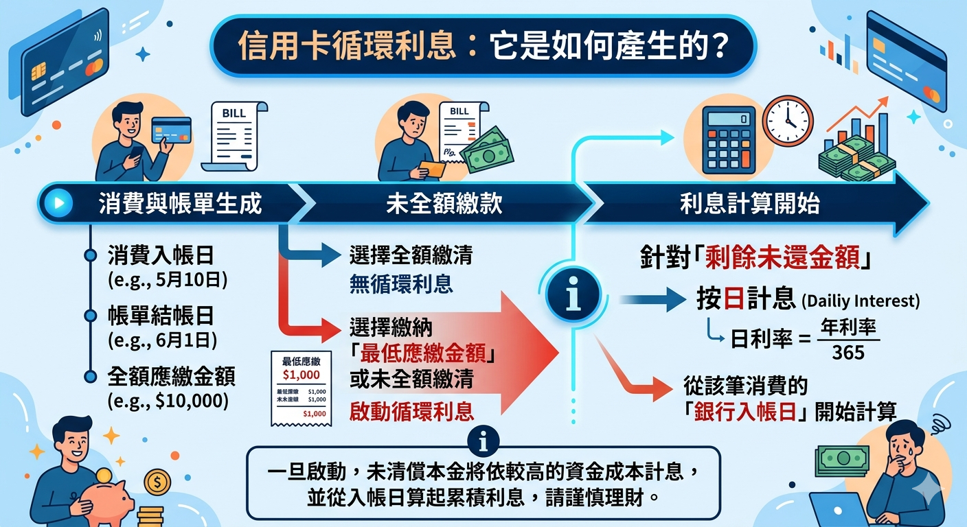 2026 信用卡循環利息怎麼算?高利率避坑全指南 - 第1張圖 2026 信用卡循環利息怎麼算?高利率避坑全指南