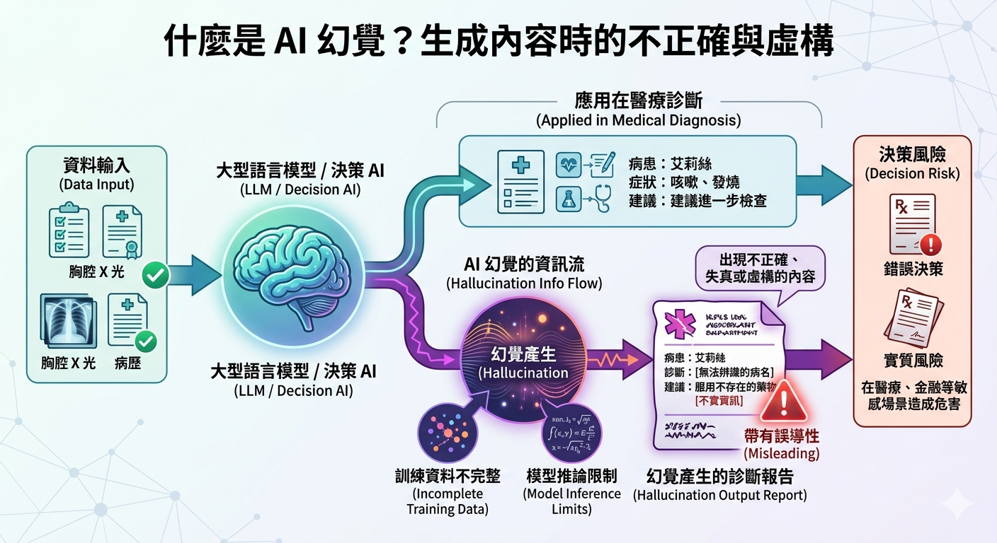 AI 幻覺是什麼？一次看懂 AI 亂回答的原因、風險與解決方法