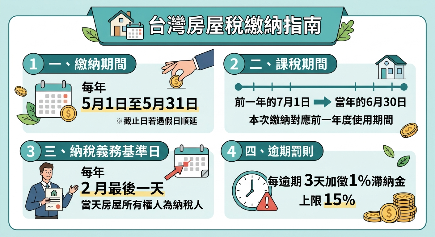 2026 房屋稅怎麼繳？房屋稅繳費方式、逾期滯納金與自住房稅率差異一次看懂