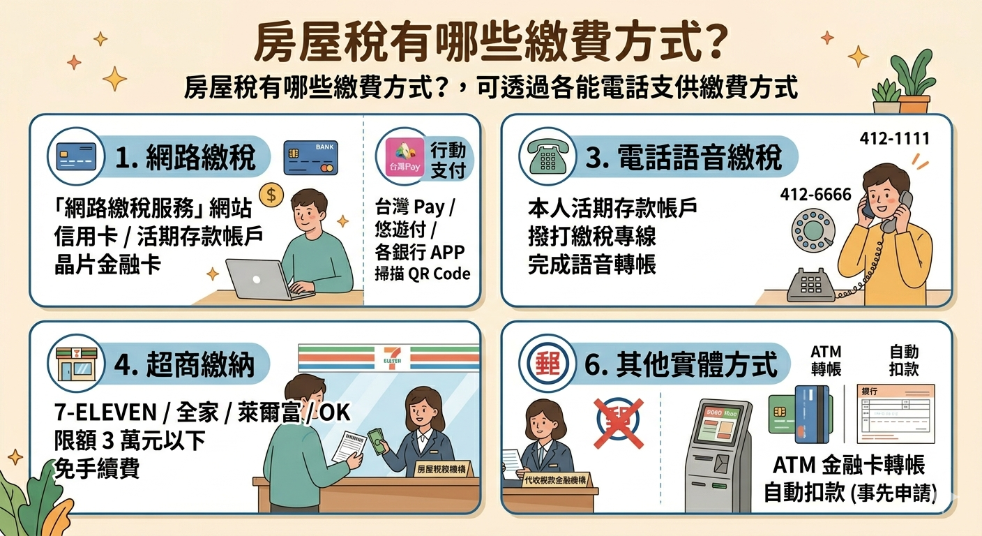 2026 房屋稅怎麼繳？房屋稅繳費方式、逾期滯納金與自住房稅率差異一次看懂