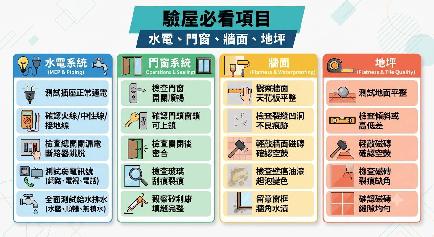 交屋驗屋前要準備什麼？驗屋完整流程與缺失處理指南