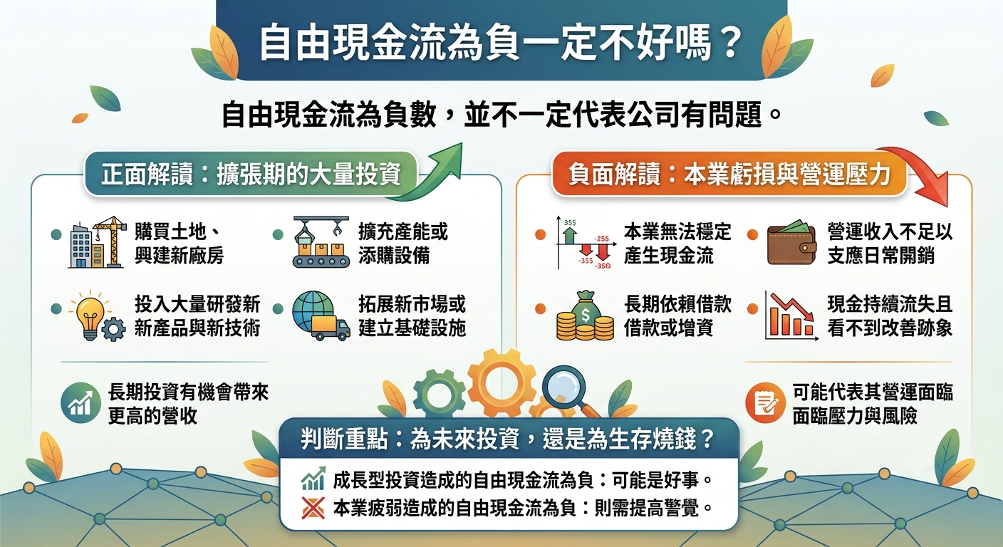 自由現金流完整解析：白話解釋公式、用途與常見誤區
