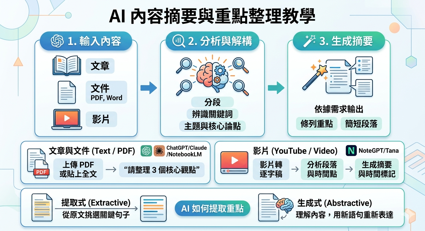 2026 AI 摘要完全分析：新手教學與使用風險一次看