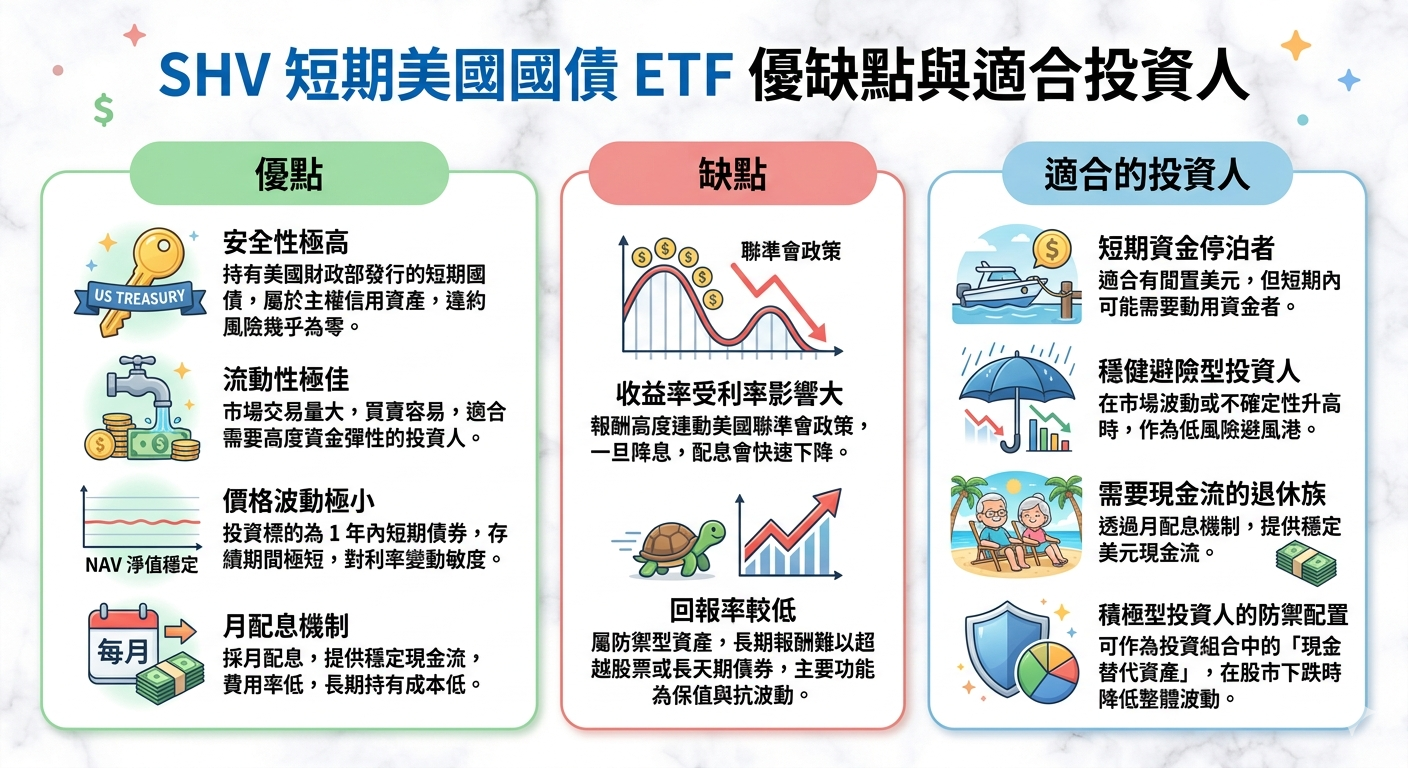 SHV ETF 完整攻略：短期美債投資邏輯、配息穩定性與SGOV比較