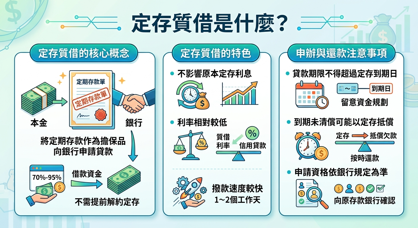 定存質借完整解析:利率、額度、申請流程一次看懂 - 第1張圖 定存質借完整解析:利率、額度、申請流程一次看懂