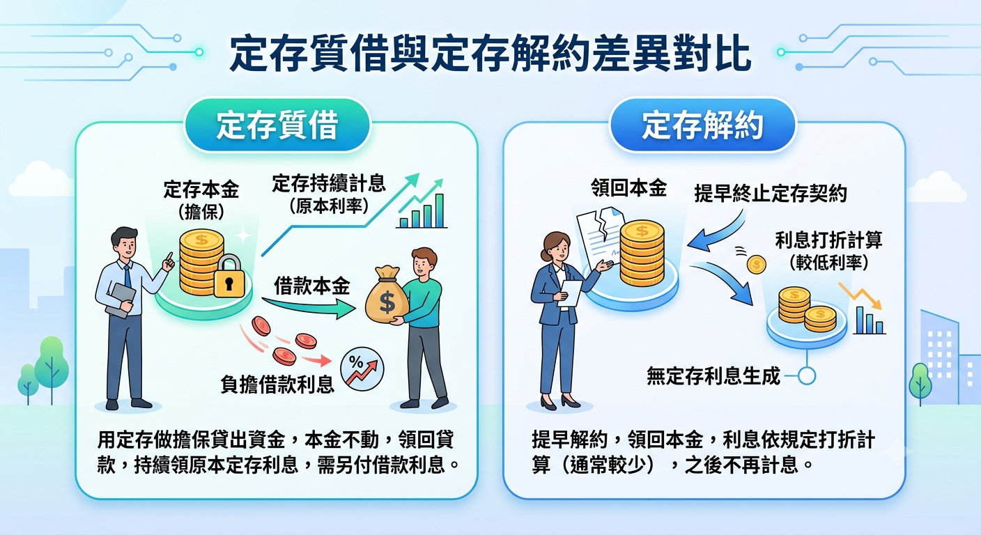 定存質借完整解析:利率、額度、申請流程一次看懂 - 第2張圖 定存質借完整解析:利率、額度、申請流程一次看懂