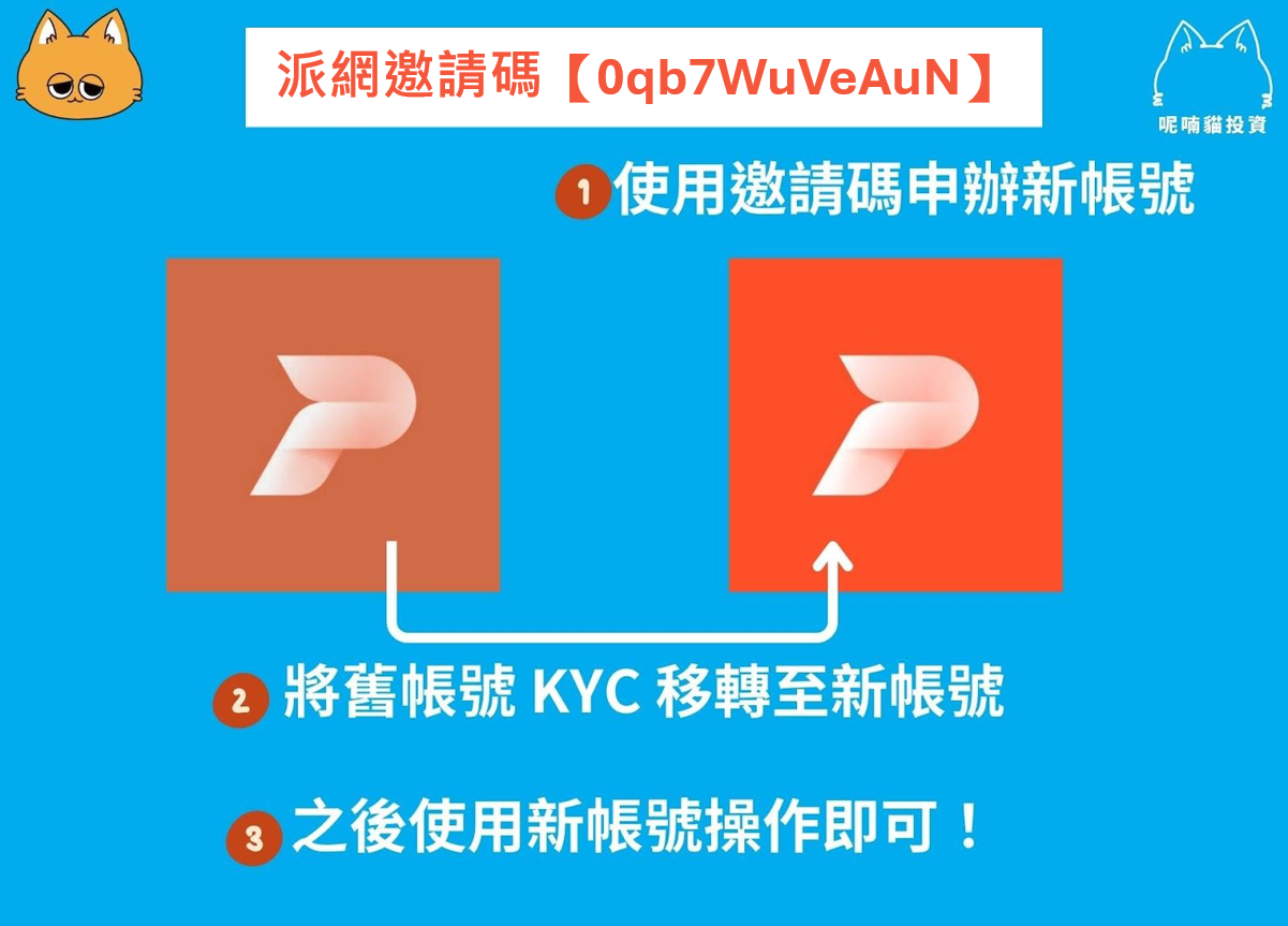 使用推薦邀請碼【0qb7WuVeAuN】註冊新的派網帳號、填寫移轉表單，之後使用新帳號操作即可。