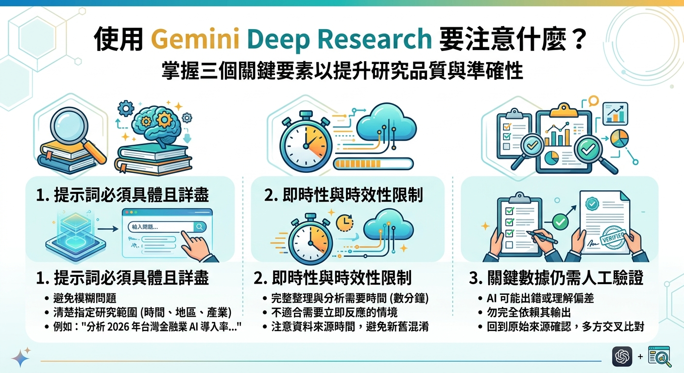 Gemini Deep Research 完整指南:差異、任務、流程與使用注意事項 - 第6張圖 Gemini Deep Research 完整指南:差異、任務、流程與使用注意事項