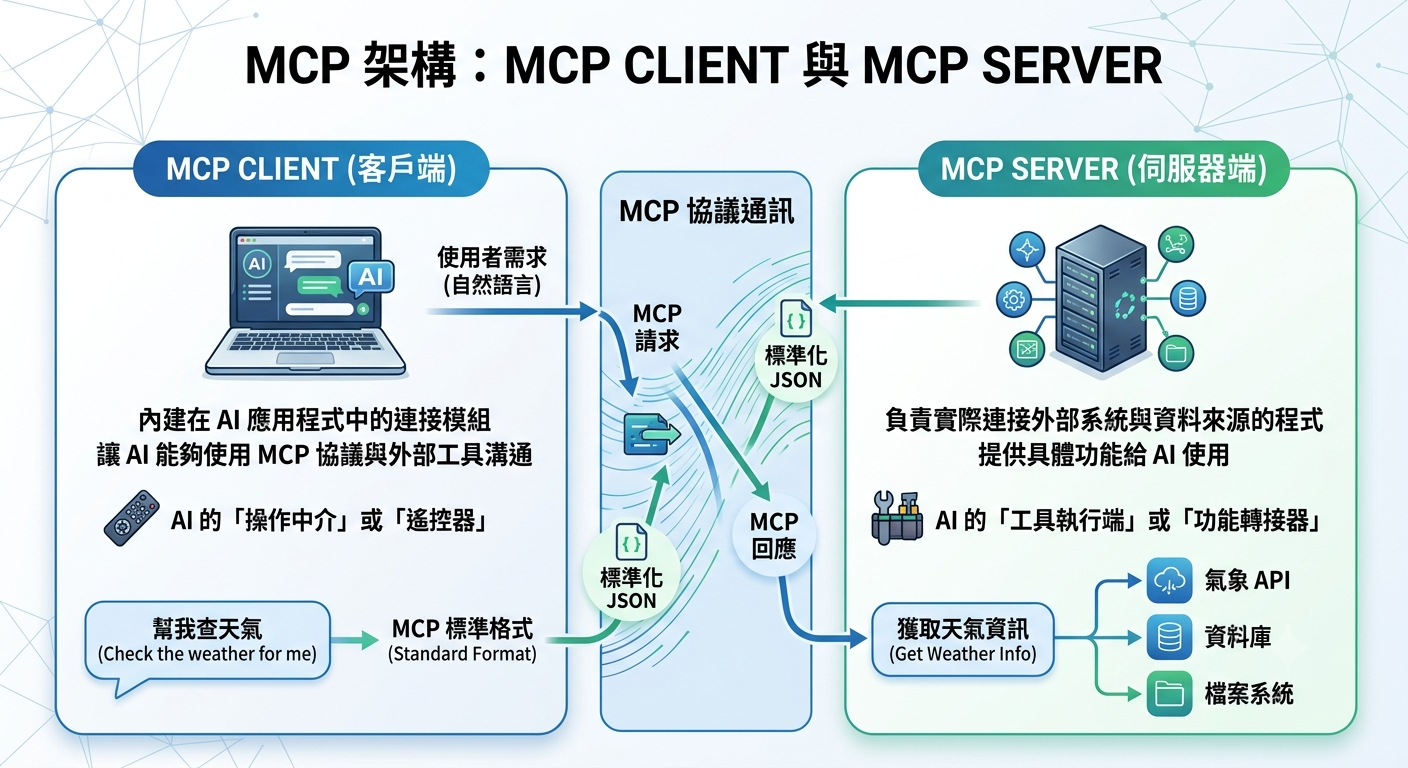 MCP 是什麼?用白話理解 Model Context Protocol|AI 為什麼需要 MCP?與 API、Plugin 差在哪 - 第3張圖 MCP 是什麼?用白話理解 Model Context Protocol|AI 為什麼需要 MCP?與 API、Plugin 差在哪
