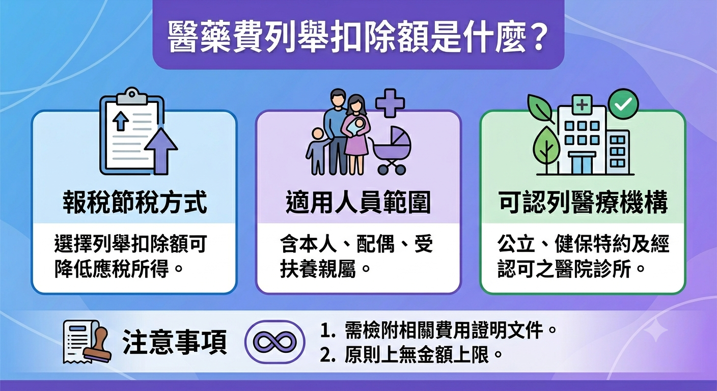 醫藥費列舉扣除額完整指南:2026報稅省稅關鍵,哪些能扣、哪些不能扣一次看懂 - 第1張圖 醫藥費列舉扣除額完整指南:2026報稅省稅關鍵,哪些能扣、哪些不能扣一次看懂